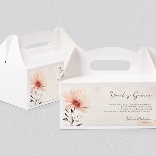 Pudełko na ciasto weselne Natalie Motyw 1