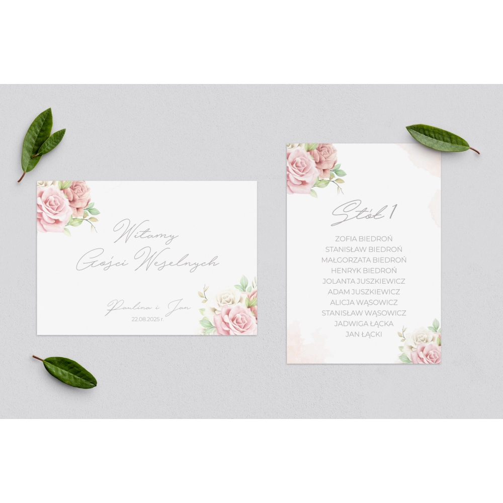 Plan Stołów - Karteczka Lili Motyw 3