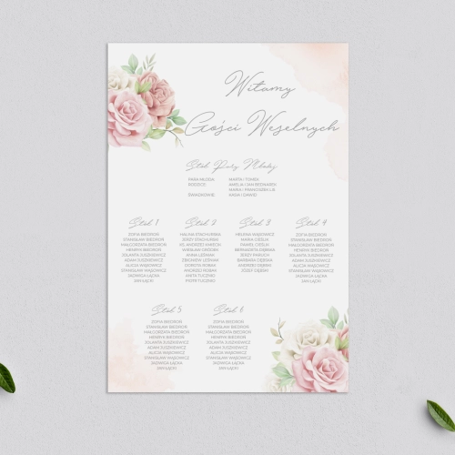 Plan stołów weselnych Lili - Motyw 3