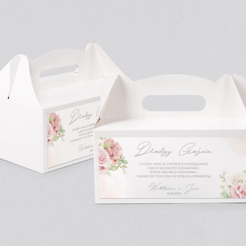 Pudełko na ciasto weselne Lili Motyw 3