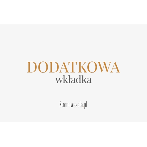 Dodatkowa wkładka