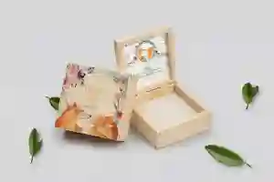 Pudełko na obrączki naturalne - Animals Motyw 1