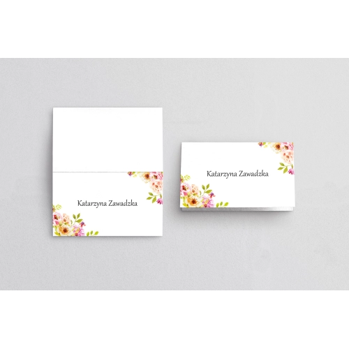 Winietki ślubne składane Bukiety Motyw 2