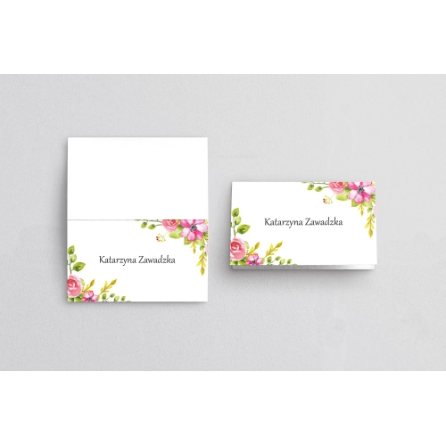 Winietki ślubne składane Bukiety Motyw 8