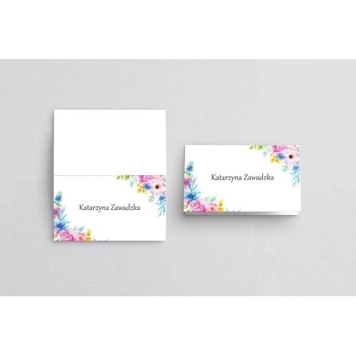 Winietki ślubne składane Bukiety Motyw 9