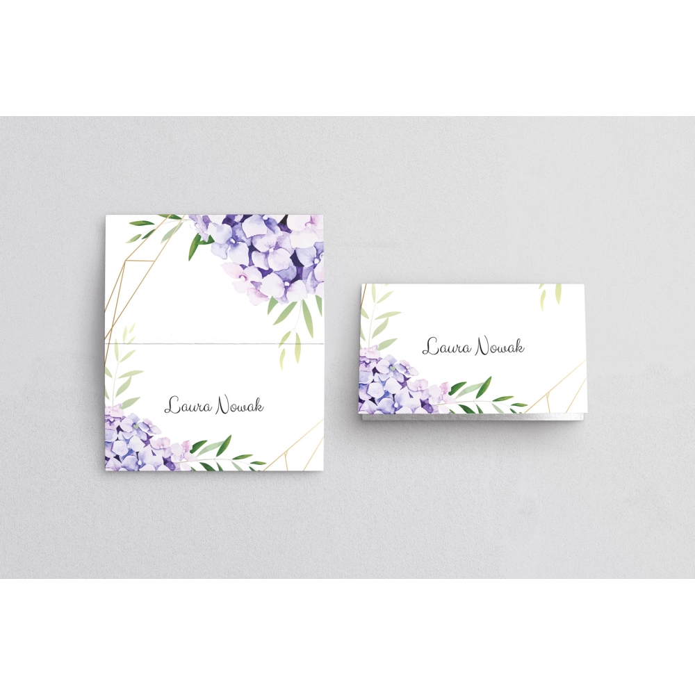 Winietki ślubne składane Flowers & Frame - Motyw 1
