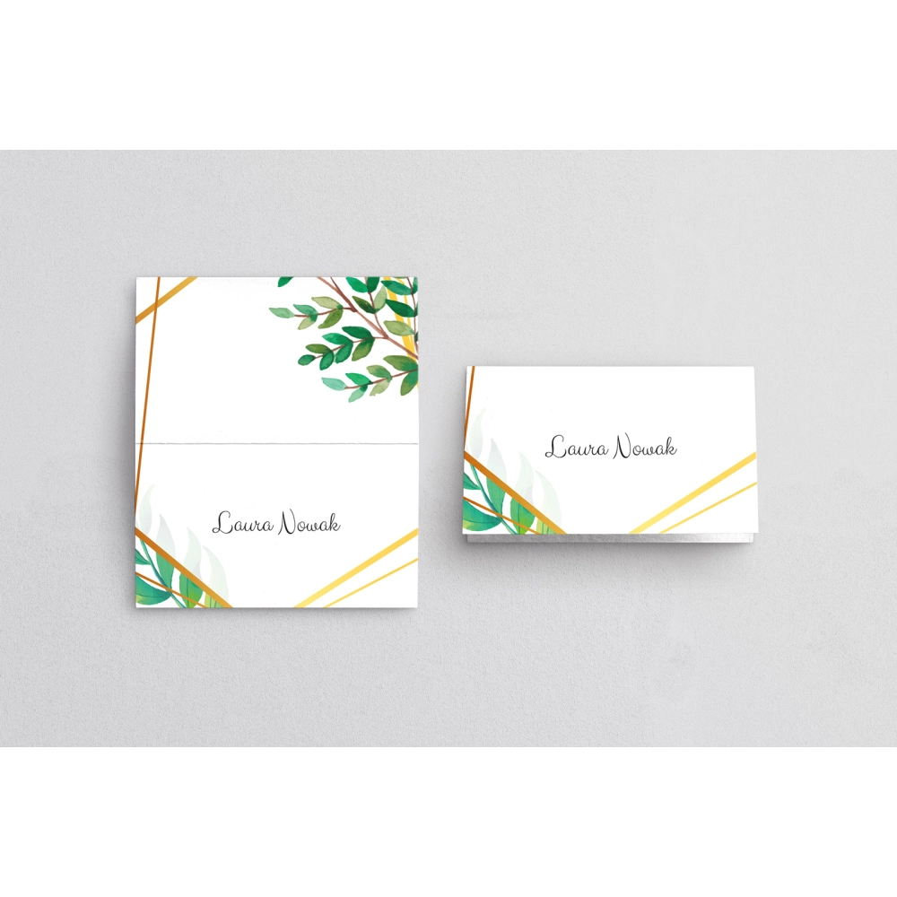 Winietki ślubne składane Flowers & Frame - Motyw 2