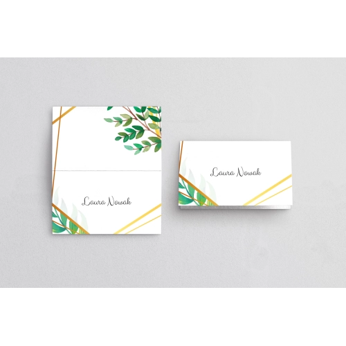 Winietki ślubne składane Flowers & Frame - Motyw 2