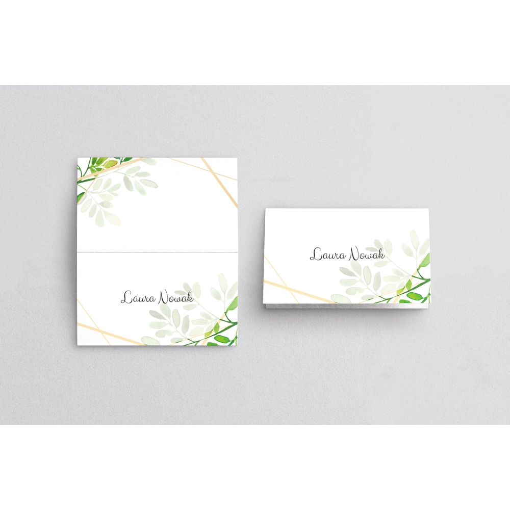 Winietki ślubne składane Flowers & Frame - Motyw 3