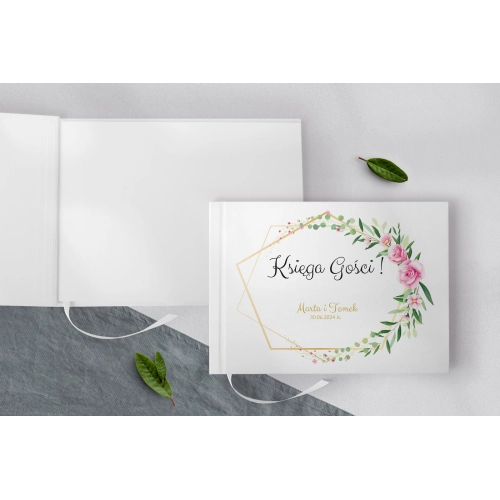 Księga Gości Weselnych Flowers & Frame Motyw 4