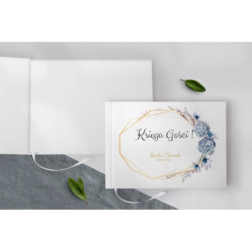 Księga Gości Weselnych Flowers & Frame Motyw 6