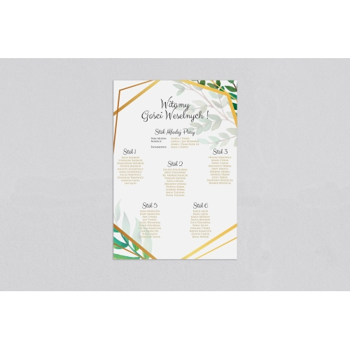 Plan stołów weselnych Flowers & Frame - Motyw 2