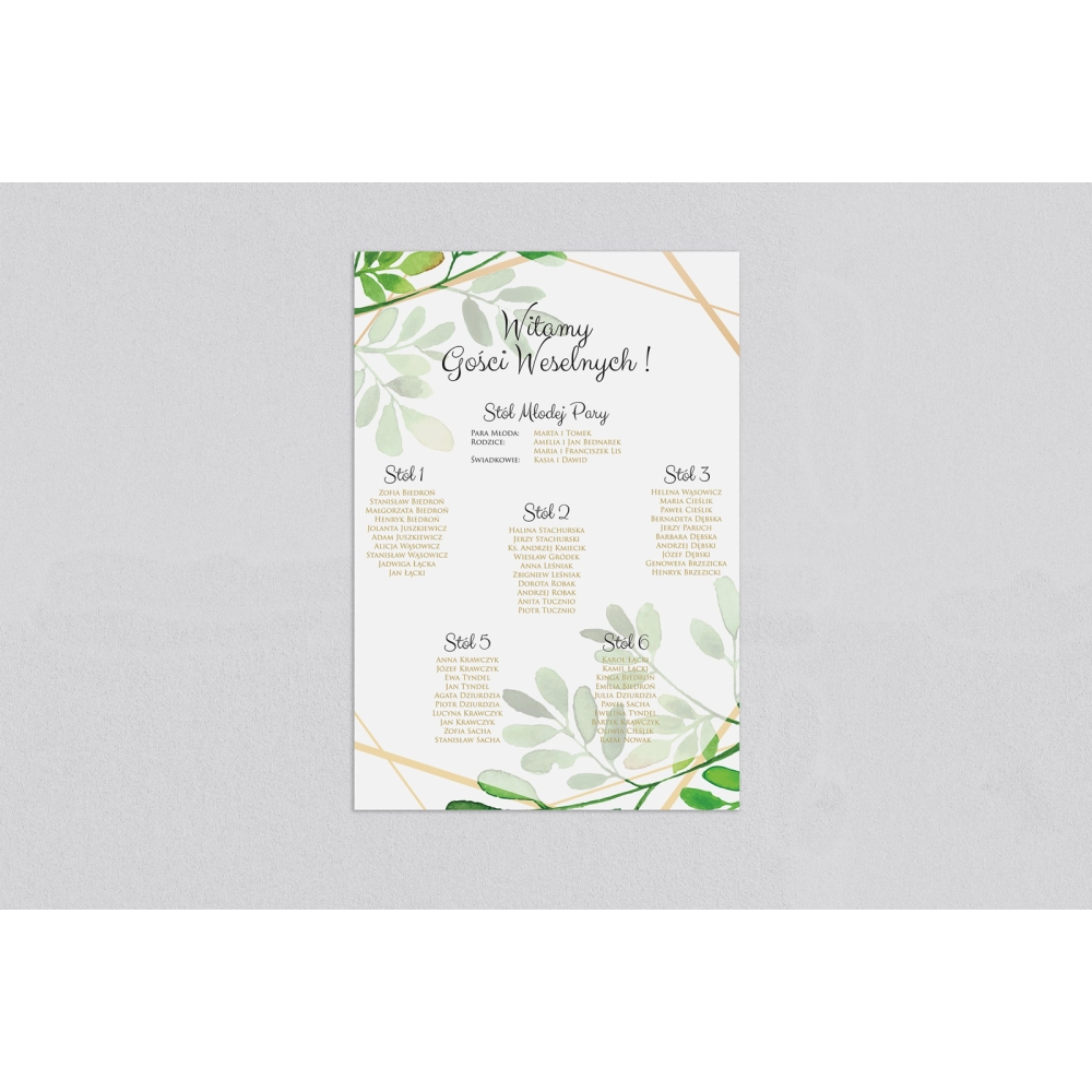 Plan stołów weselnych Flowers & Frame - Motyw 3