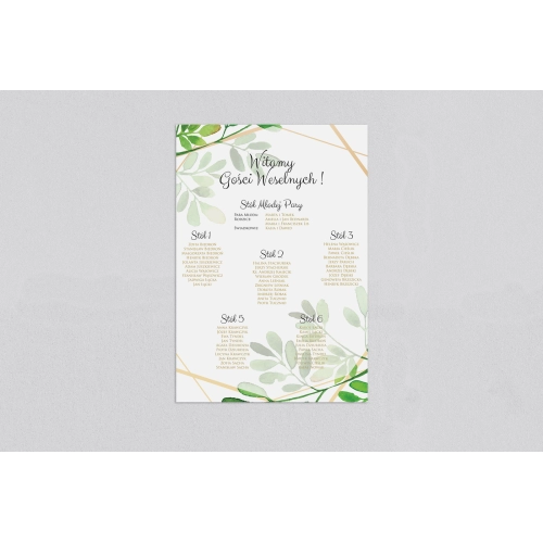 Plan stołów weselnych Flowers & Frame - Motyw 3