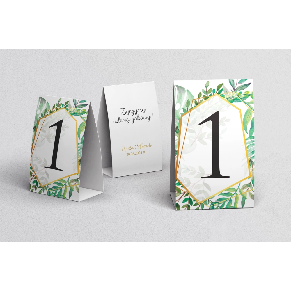 Numerki na stół Flowers & Frame Motyw 2