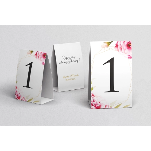 Numerki na stół Flowers & Frame Motyw 5