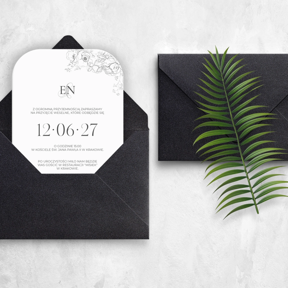 Zaproszenia ślubne Black Elegance
