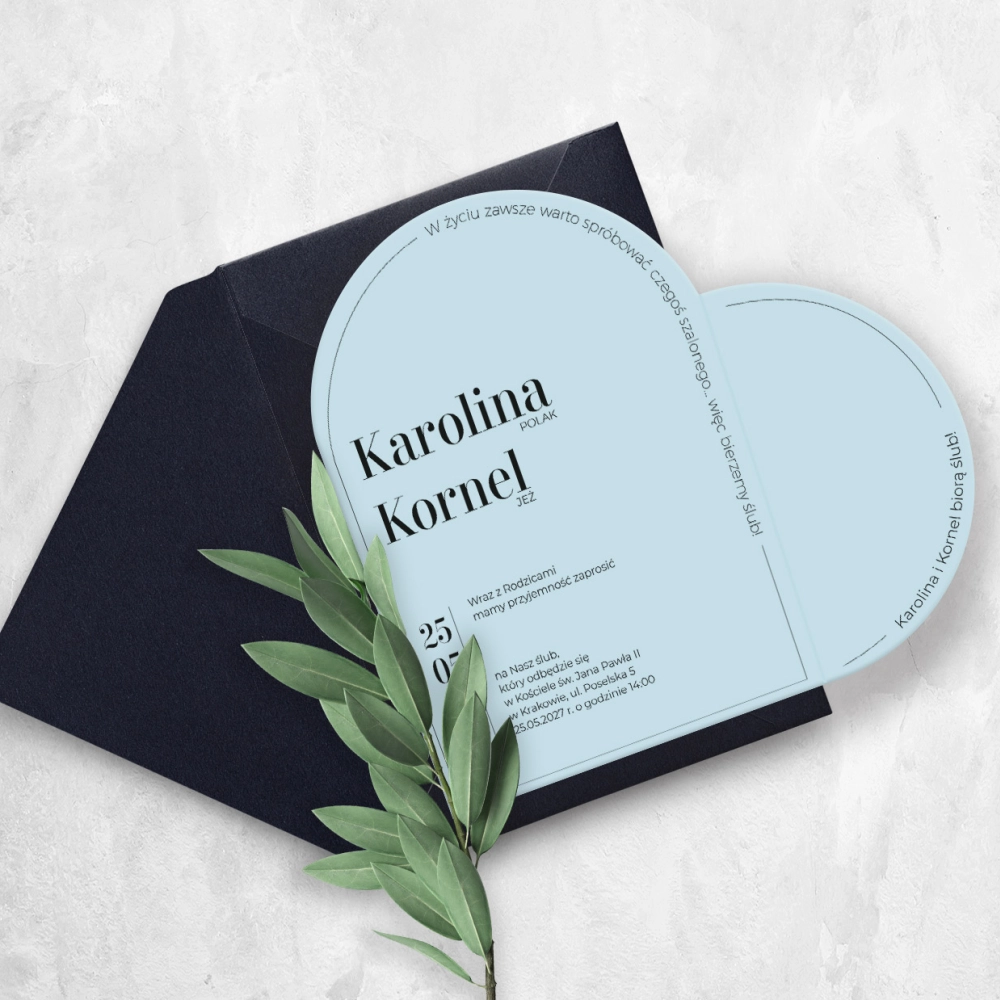 Zaproszenia ślubne Double Heart