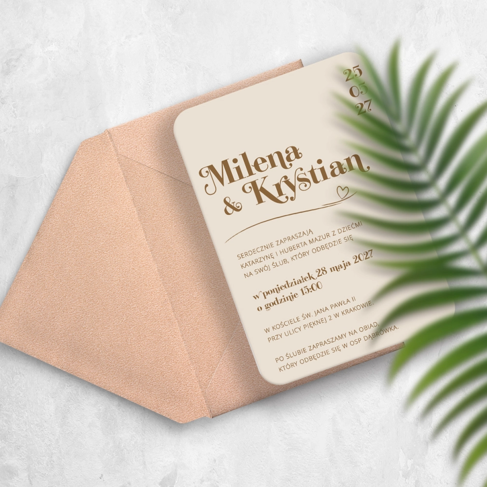 Zaproszenia ślubne Sandy Love