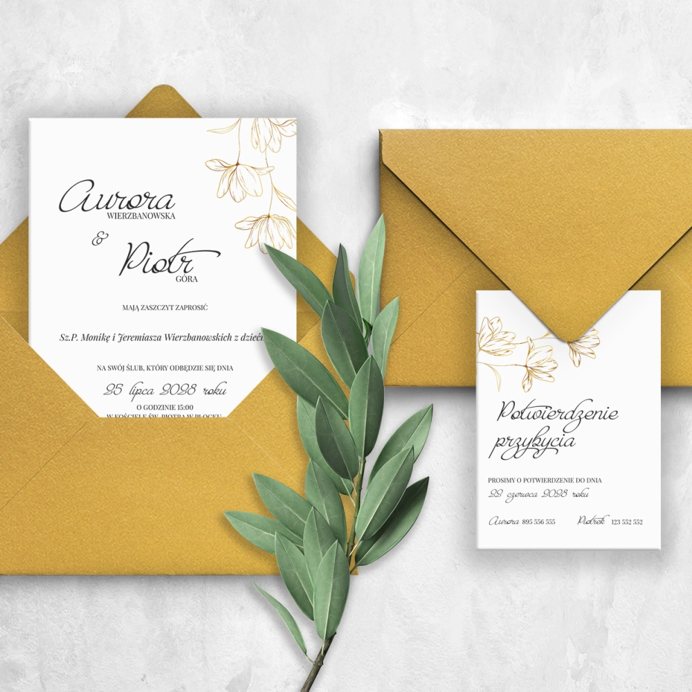 Zaproszenia ślubne Aurora