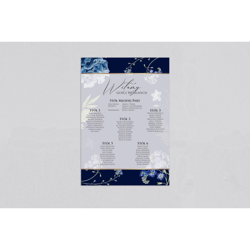 Plan stołów weselnych Loveletter - Motyw 4