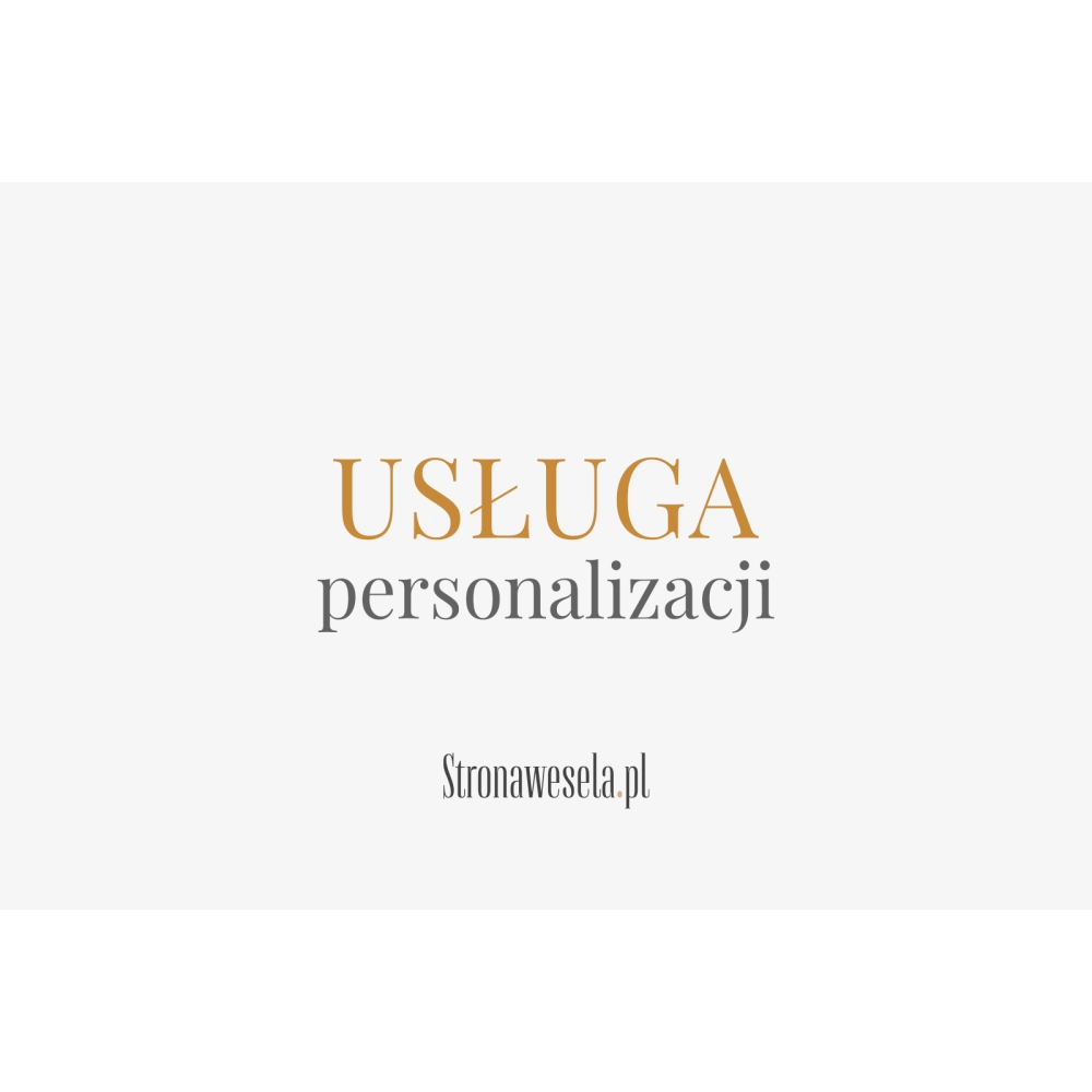 Usługa personalizacji