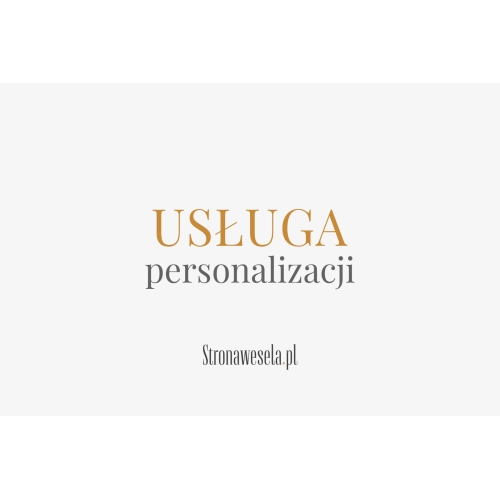 Usługa personalizacji
