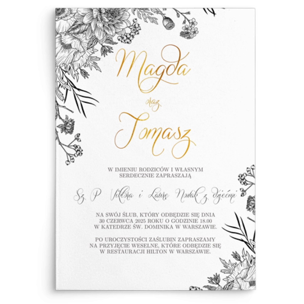 Zaproszenia ślubne Adore - Motyw 1