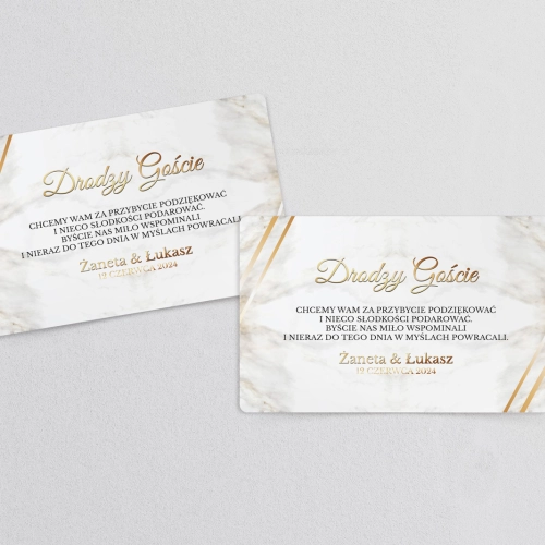 Naklejki na ciasto weselne Marmur & Złoto Motyw 1