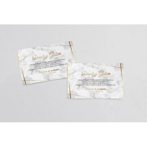 Naklejki na ciasto weselne Marmur & Złoto Motyw 2