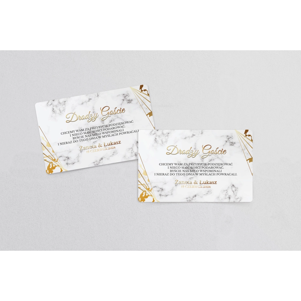 Naklejki na ciasto weselne Marmur & Złoto Motyw 4