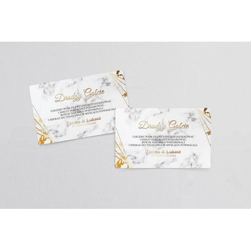 Naklejki na ciasto weselne Marmur & Złoto Motyw 4