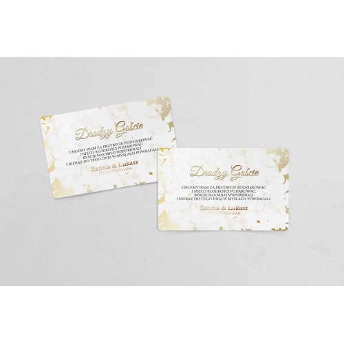 Naklejki na ciasto weselne Marmur & Złoto Motyw 5