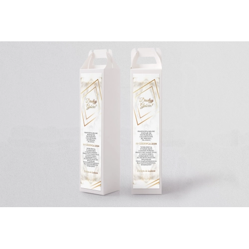 Pudełko na alkohol Marmur & Złoto Motyw 1