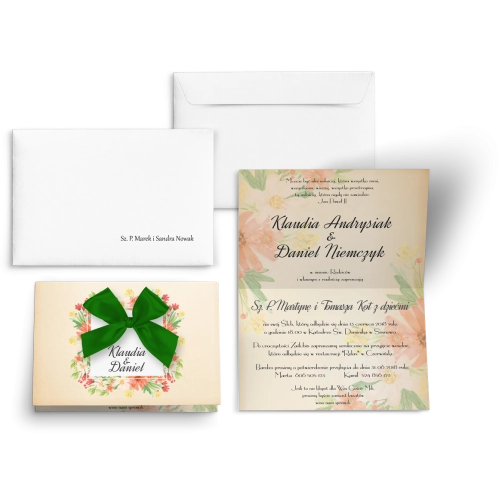 Zaproszenia ślubne Love - motyw 4