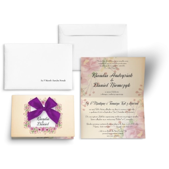 Zaproszenia ślubne Love - motyw 5