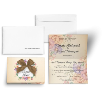 Zaproszenia ślubne Love - motyw 7