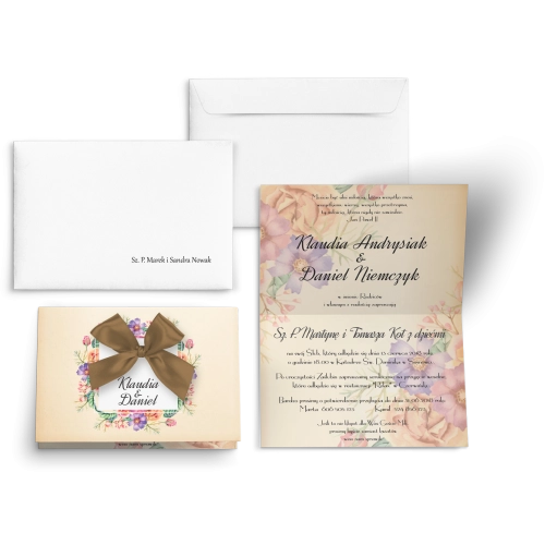 Zaproszenia ślubne Love - motyw 7