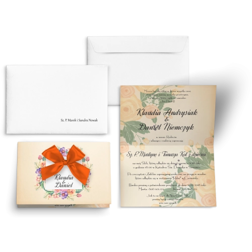 Zaproszenia ślubne Love - motyw 8