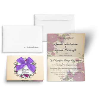 Zaproszenia ślubne Love - motyw 10