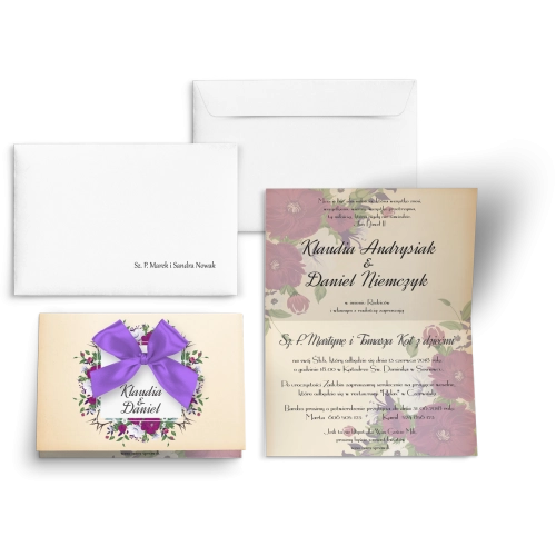 Zaproszenia ślubne Love - motyw 10