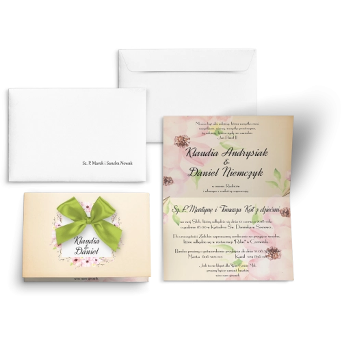 Zaproszenia ślubne Love - motyw 11