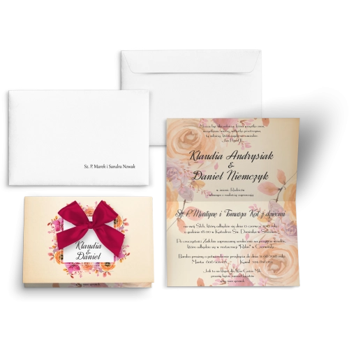 Zaproszenia ślubne Love - motyw 12