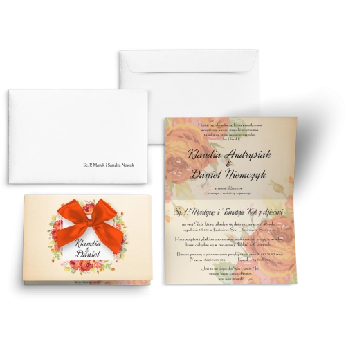 Zaproszenia ślubne Love - motyw 14