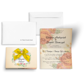 Zaproszenia ślubne Love - motyw 15