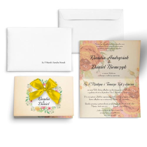 Zaproszenia ślubne Love - motyw 15