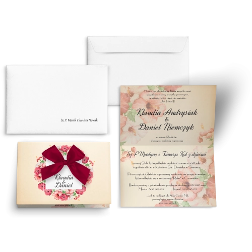 Zaproszenia ślubne Love - motyw 16