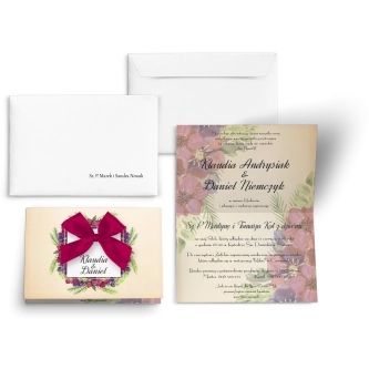 Zaproszenia ślubne Love - motyw 18