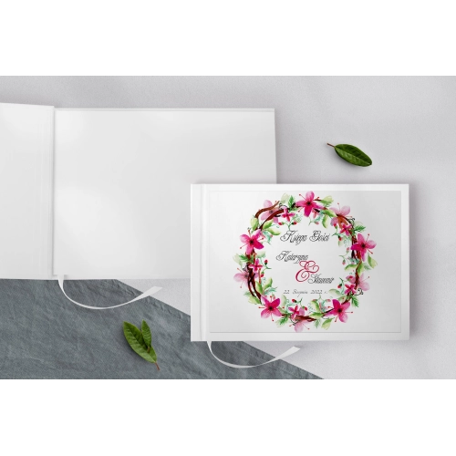 Księga Gości Weselnych Akwarelowe Wianki Motyw 2