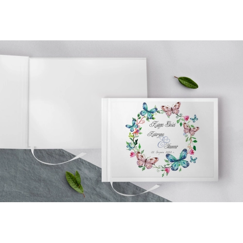 Księga Gości Weselnych Akwarelowe Wianki Motyw 3